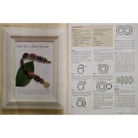 Beadwork Magazine April May 2008 Great Spring Bracelets - Picture 6 of 16